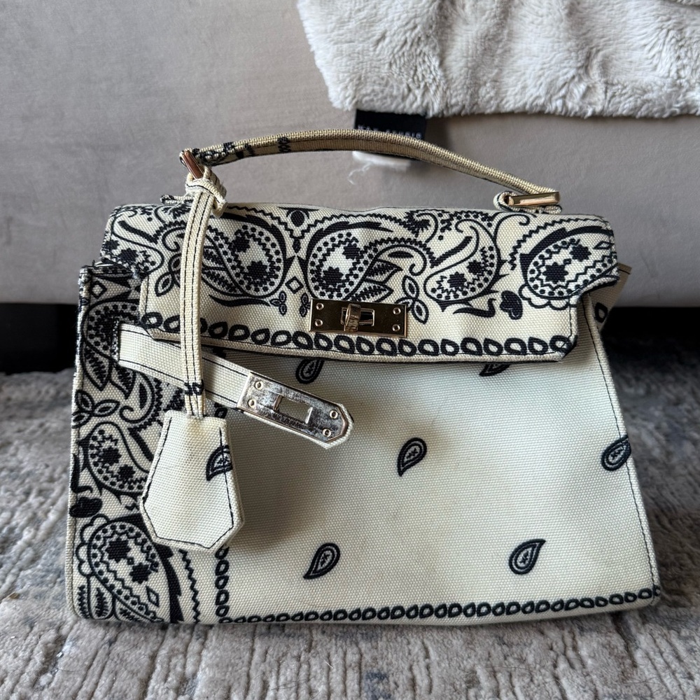 NDG Paisley Bandana Bag Gold Hardware